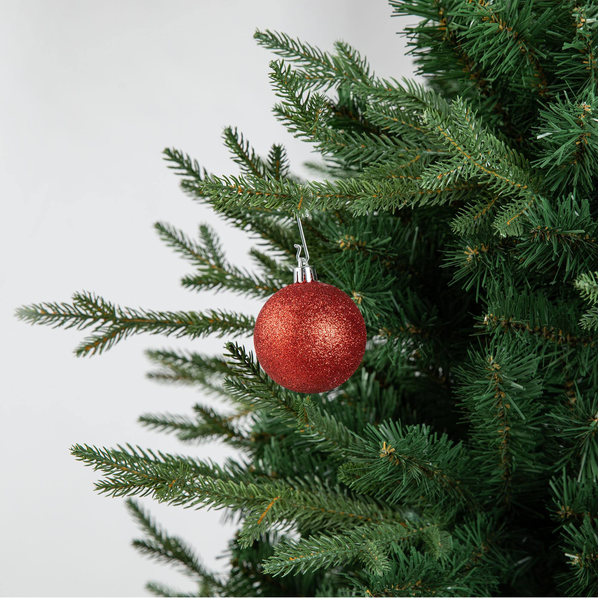 Glitzhome® 18 Pack Whimsical Red & Green Deluxe Large Ornaments